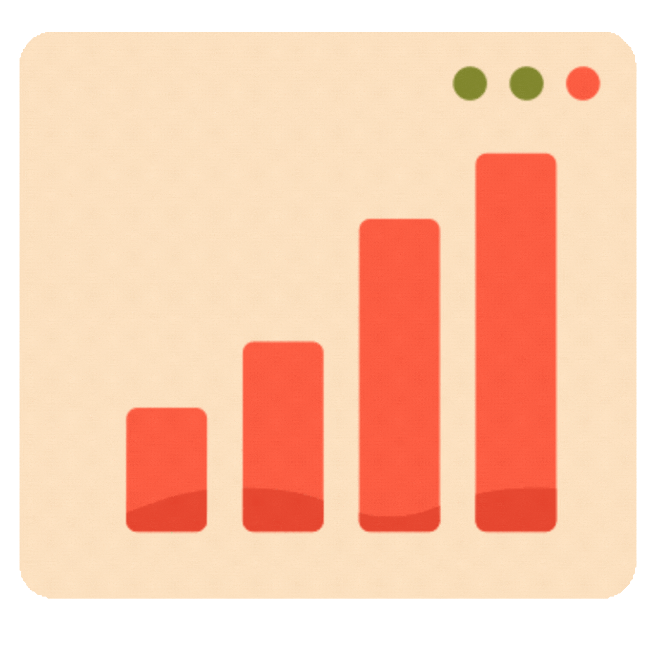 Bar graph illustration showing increasing growth trends, ideal for visualizing data analytics and performance metrics on a business insights page.